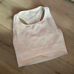 ALO White Crop Bra Top